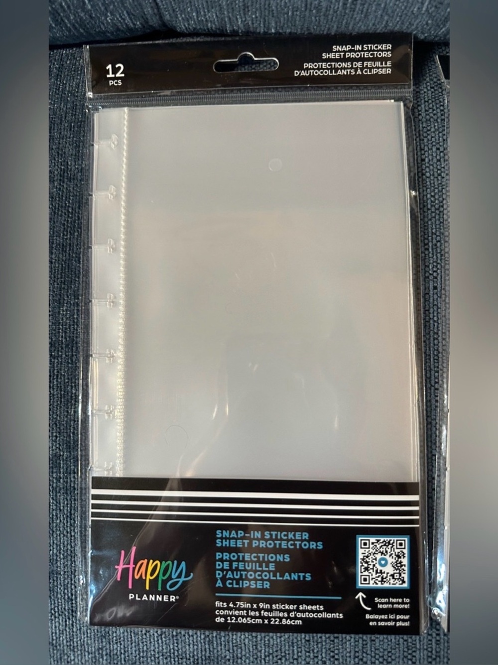 Happy Planner Clear Snap-In Sticker Sheet Protectors (12 Pack)